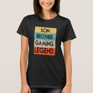 Camiseta Filho Irmão Gaming Legend Gamer Para Meninos