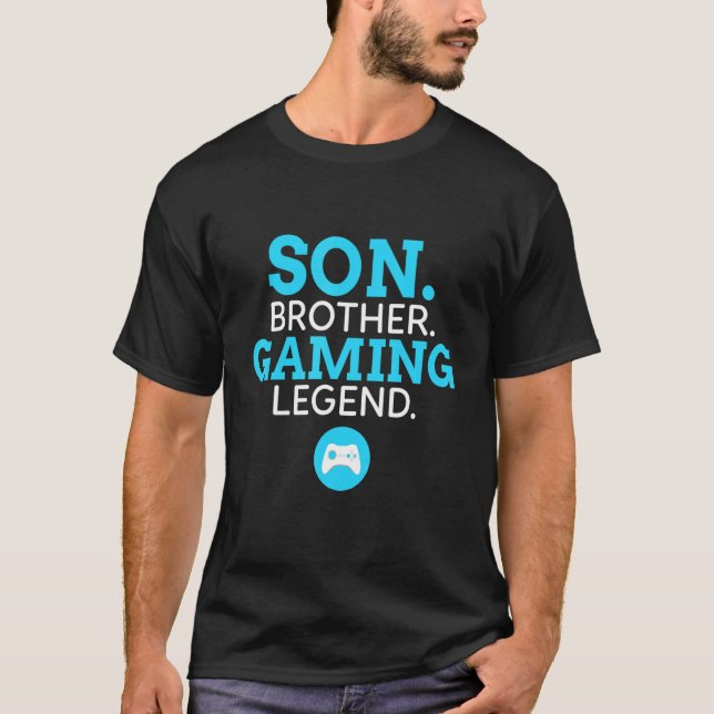 Camiseta Filho Irmão Gaming Legend Para Jogadores Como Um J (Frente)