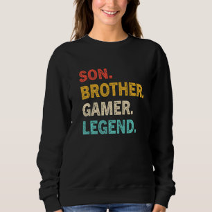 Camiseta Filho Irmão Para Jogos Legenda Vintage Gamer Teena