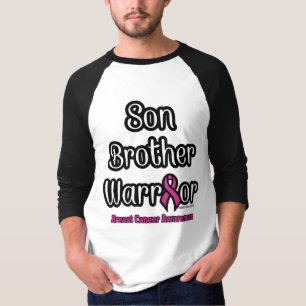 Camiseta Filho Irmão Warrior... Cancer da Mama