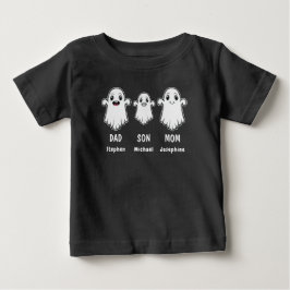 Camiseta Filho Mãe E Pai Família Fantasma de 3 Pessoas Hall