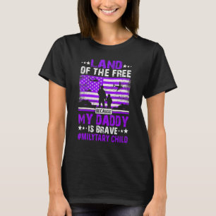 Camiseta Filho Militar Mês Roxo Terra Do Da Livre