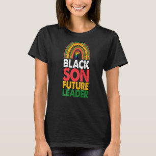 Camiseta Filho Negro Líder do Futuro Rainbow Women African 