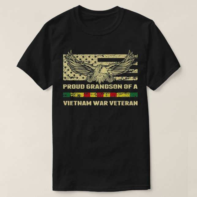 Camiseta Filho Orgulhoso De Um Vetão Militar Vietnã (Frente do Design)