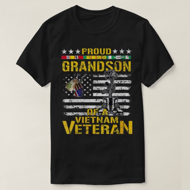 Camiseta Filho Orgulhoso De Um Veterano Vietnã Guerra T- (Frente do Design)