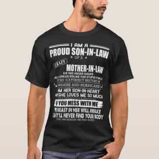 Camiseta Filho orgulhoso de uma sogra louca
