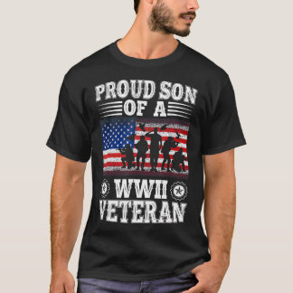 Camiseta Filho Orgulhoso De Veteranos Da Segunda Guerra Mun