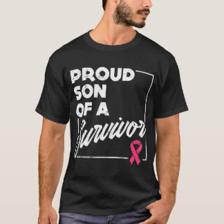 Camiseta Filho Orgulhoso Do Apoio ao cancer de mama De Sobr