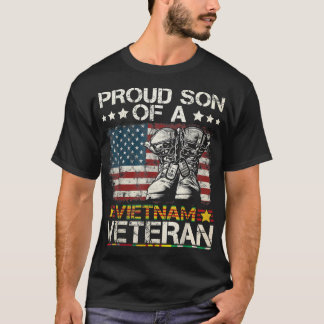 Camiseta Filho Orgulhoso Do Veterano Vietnã, U Bandeira T-S