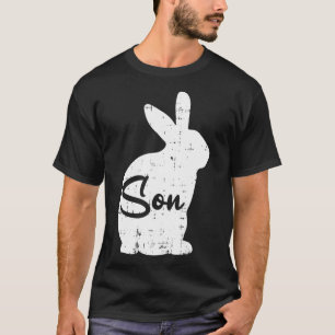 Camiseta Filho Páscoa Dia Coelhinho Fofo Coelho Cortado Cor