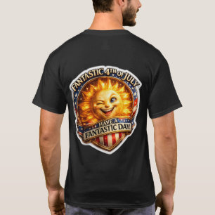 Camiseta Filho patriótico piscando celebração do dia quatro