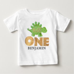 Camiseta FILHO Personalizado Um Dinossauro Primeiro Bab de