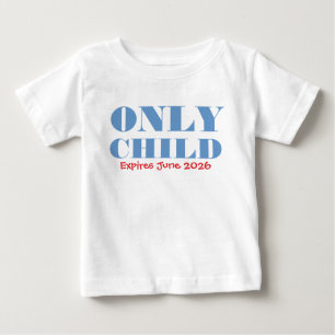 Camiseta Filho Único Expirando Azul Engraçado Irmão Mais Ve