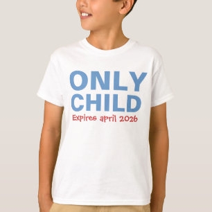 Camiseta Filho Único Expirando Azul Engraçado Irmão Mais Ve