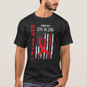 Camiseta Filho Vermelho Na Lei Da Sensibilização Para A Doe