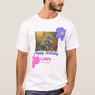 Camiseta Filhos bebês primeiro aniversario adicionar nome d