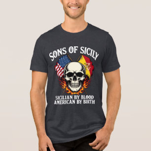 Camiseta Filhos da Sicília Siciliano por Sangue Americano p
