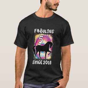Camiseta Filhos de 5 de Aniversário para Meninas de Bebês 5