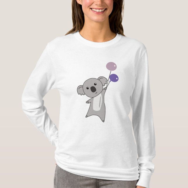 Camiseta Filhos De Animais Cujos Bovinos Roxos De Koala (Frente)