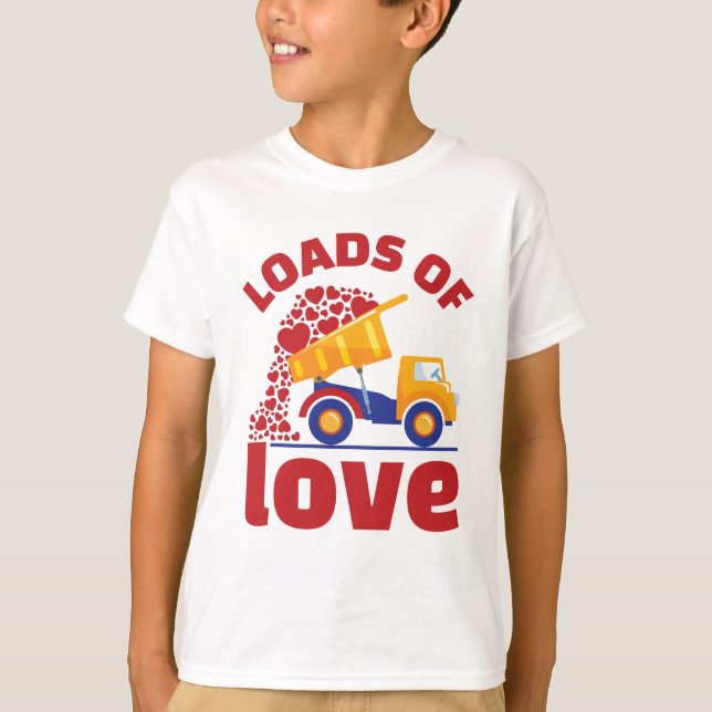 Camiseta Filhos de Dia de os namorados de Caminhão de Amor (Frente)