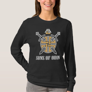 Camiseta Filhos De Odin Nórdico Valhalla Viking Sword Para