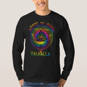 Camiseta Filhos De Odin Valhalla Viking Valknut Impressão