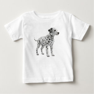 Camiseta Filhote Adorável de Dálmata em Pé Isolado