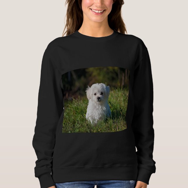Camiseta Filhote branco fofo (Frente)