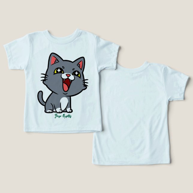 Camiseta Filhote Cinza Feliz (Design Frente e Verso)