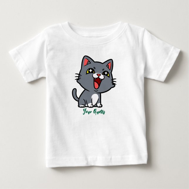 Camiseta Filhote Cinza Feliz (Frente)