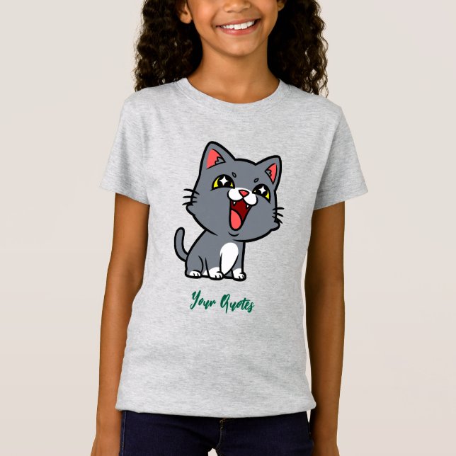 Camiseta Filhote Cinza Feliz (Frente)