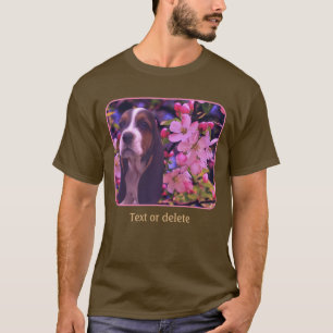 Camiseta Filhote de Basset Hound Floresce Arte Canina