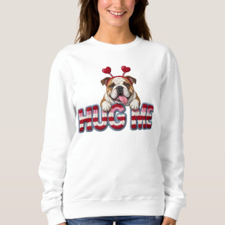 Camiseta Filhote de Bulldog Inglês fofo no Dia dos Namorado