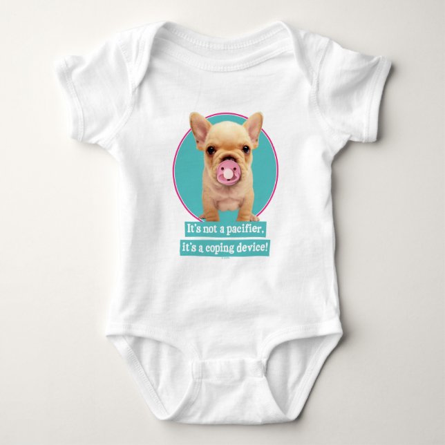 Camiseta Filhote de cachorro bonito com Pacifier (Frente)