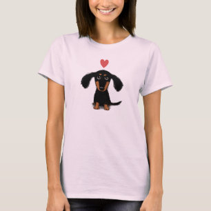 Camiseta Filhote de cachorro bonito do Dachshund com