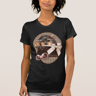 Camiseta Filhote de cachorro de Houndstooth Yorkie