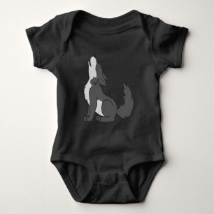 Camiseta Filhote de cachorro de lobo cinzento que urra
