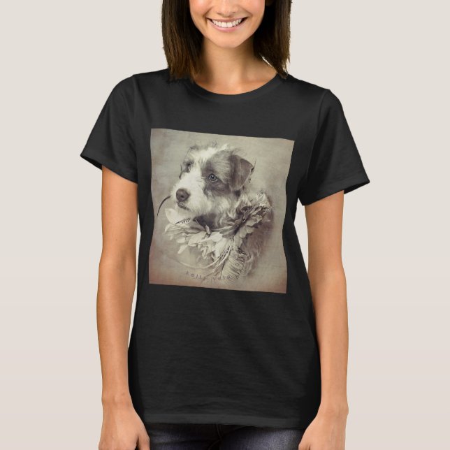 Camiseta Filhote de cachorro de Terrier (Frente)