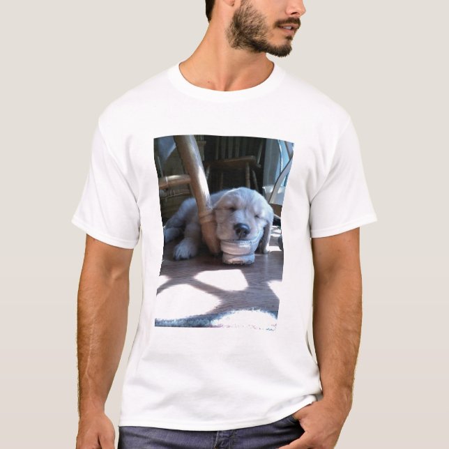 Camiseta Filhote de cachorro do golden retriever do sono (Frente)