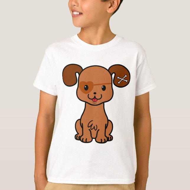 Camiseta Filhote de cachorro do pirata (Frente)