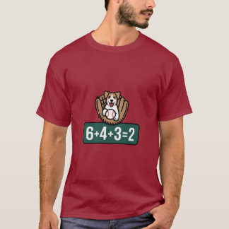 Camiseta filhote de cachorro joga duas vezes