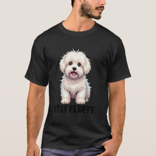 Camiseta Filhote de Coton De Tulear Fique Fofo Amante de An