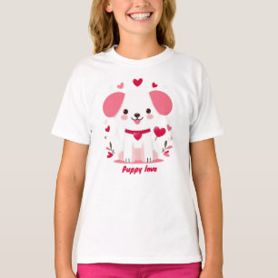 Camiseta Filhote de dia de os namorados branco