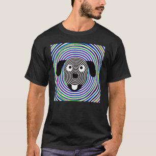 Camiseta Filhote de filhote de trabalho de arte com ilusão