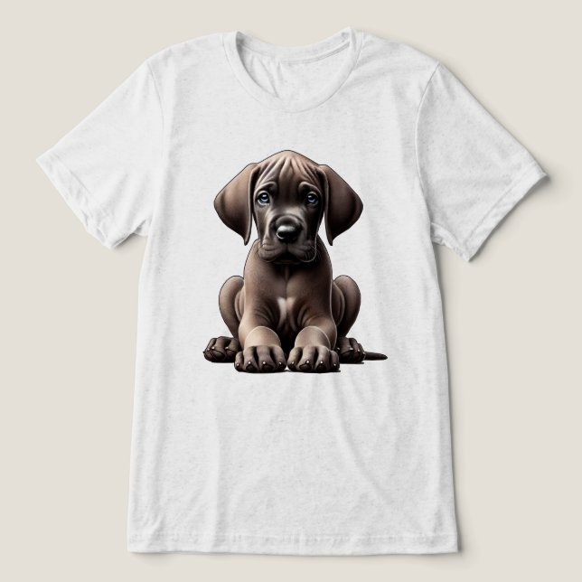 Camiseta Filhote de Grande Danés Fofo (Design frontal)