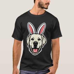 Camiseta Filhote de Labrador Orelhas de Coelho Páscoa Cacho