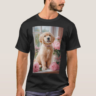 Camiseta Filhote de Labrador Retriever na Praia