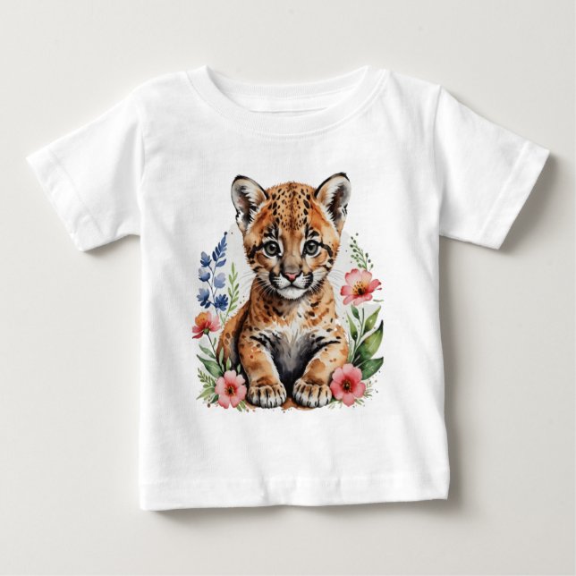 Camiseta Filhote de lince bonito (Frente)