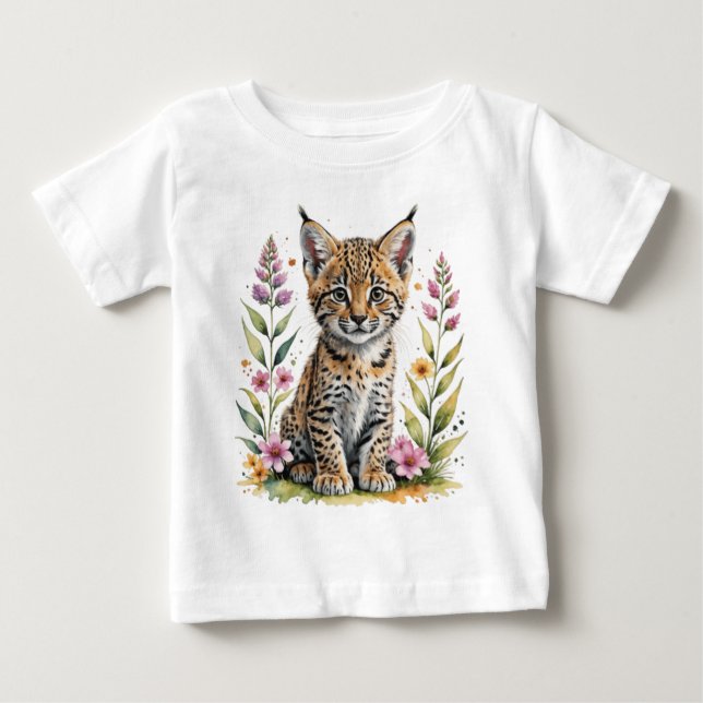 Camiseta Filhote de lince fofo (Frente)