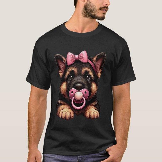 Camiseta Filhote de Pastor Alemão (Frente)